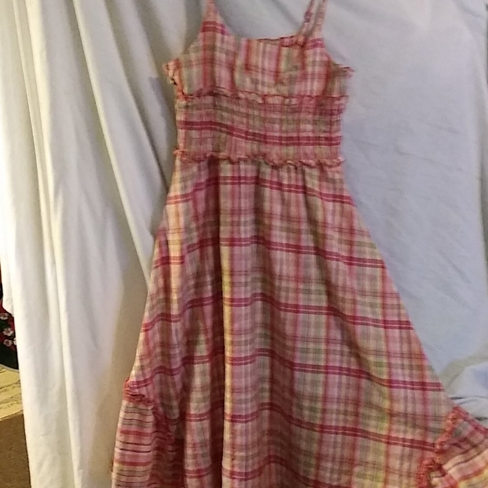 14 girls Gorgeous plaid 100% cotton Sundress